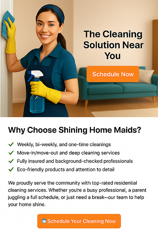 Natick house cleaning lady with supplies